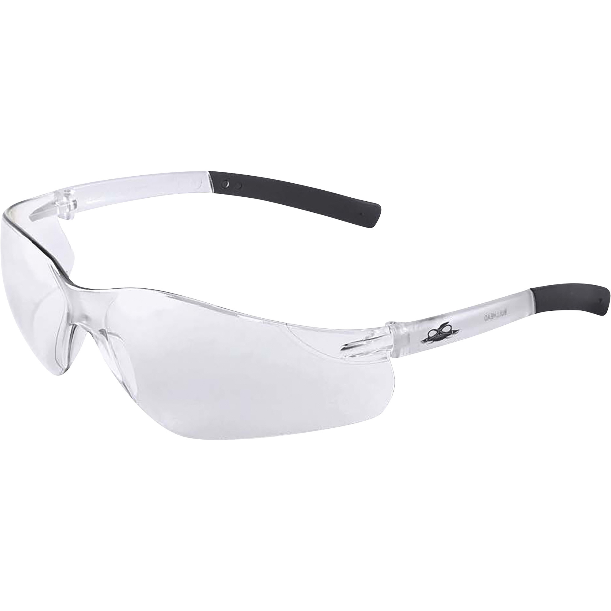 Bullhead Pavon Safety Glasses, 12 Pairs, 10 Base Curve, Clear Lens, Frosted Clear Frames